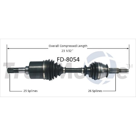 Surtrack Axle Cv Axle Shaft, Fd-8054 FD-8054